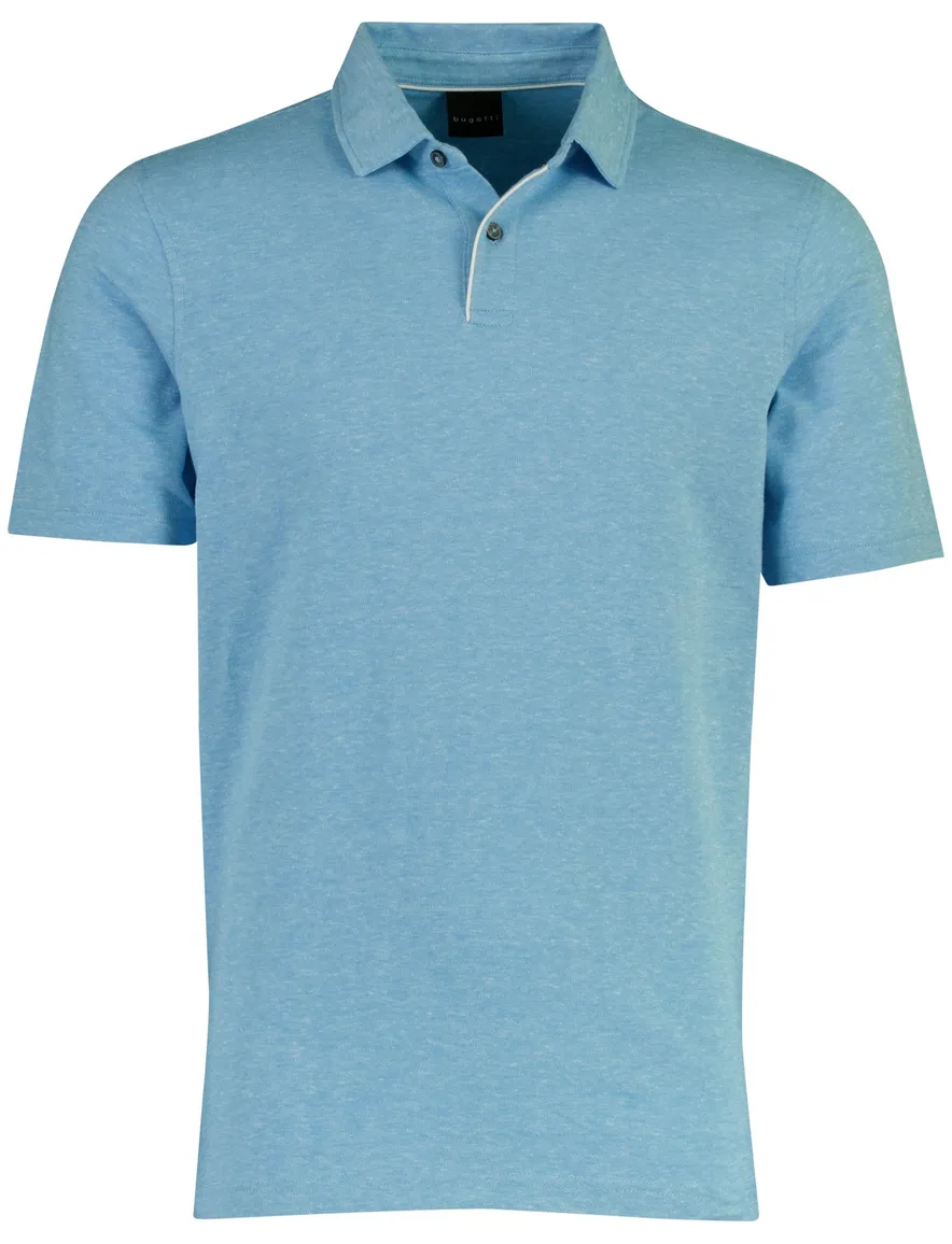Bugatti poloshirt blauw gemêleerd zomer