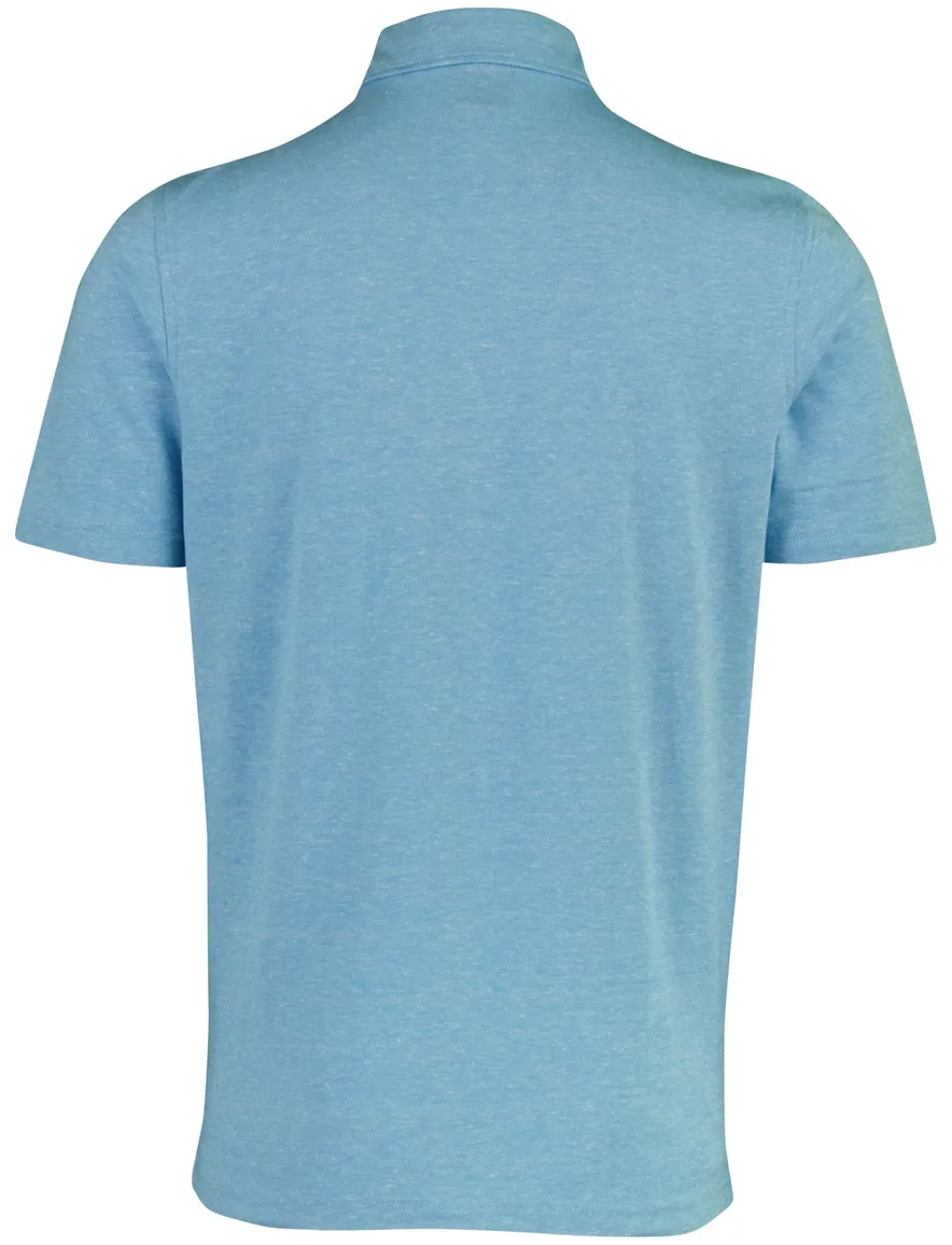 Bugatti poloshirt blauw gemêleerd zomer