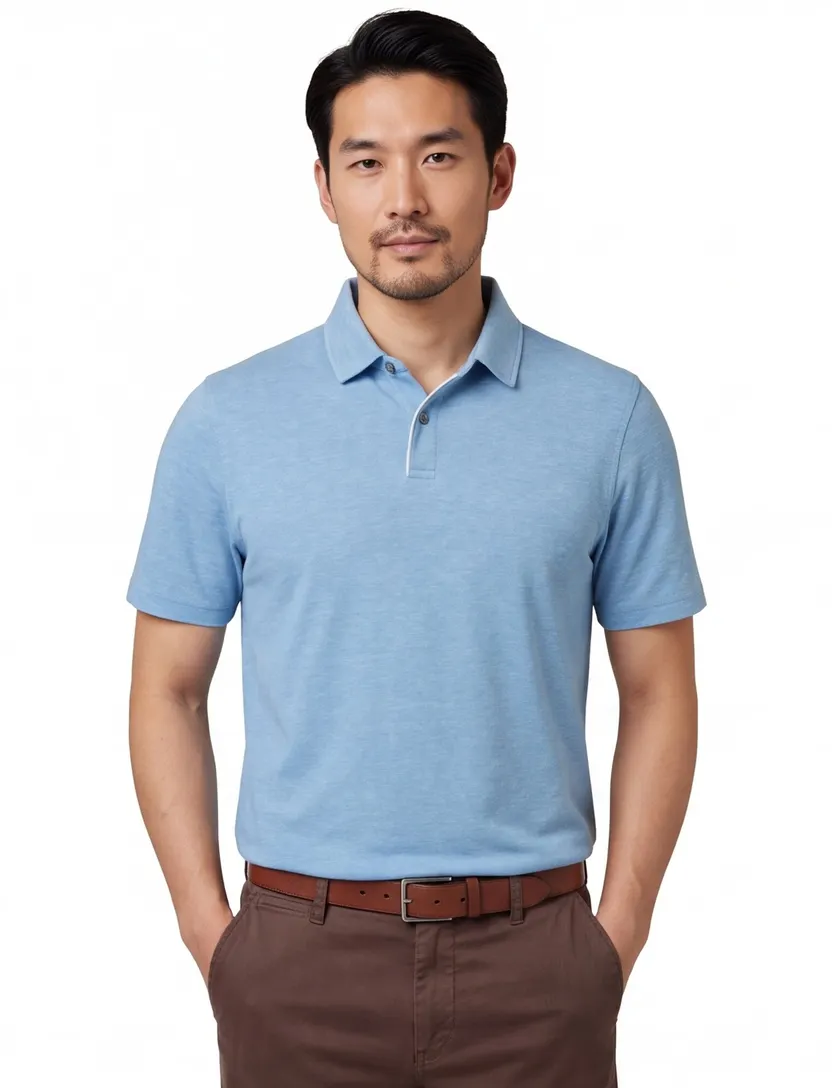Poloshirt Bugatti blauw gemêleerd normale fit