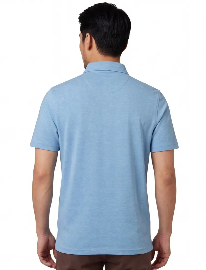 Poloshirt Bugatti blauw gemêleerd normale fit