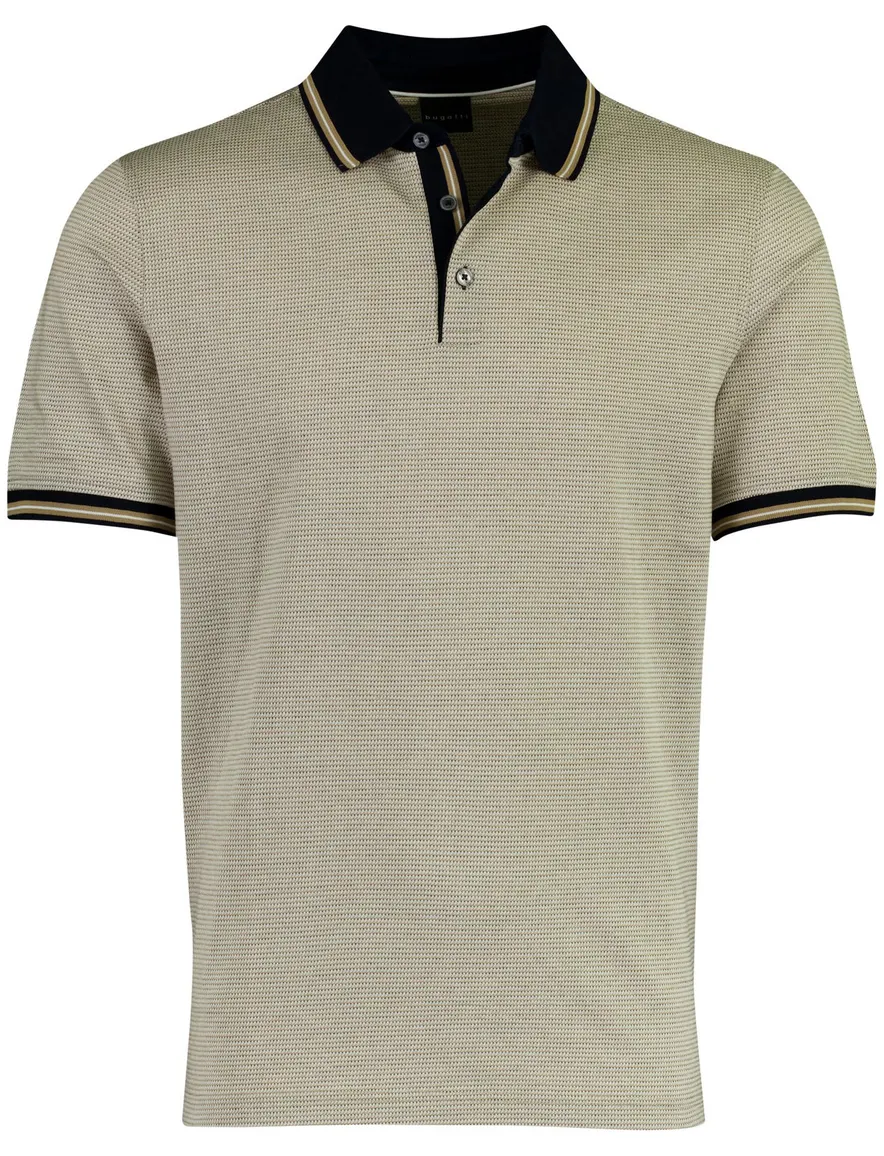 Bugatti polo beige geprint