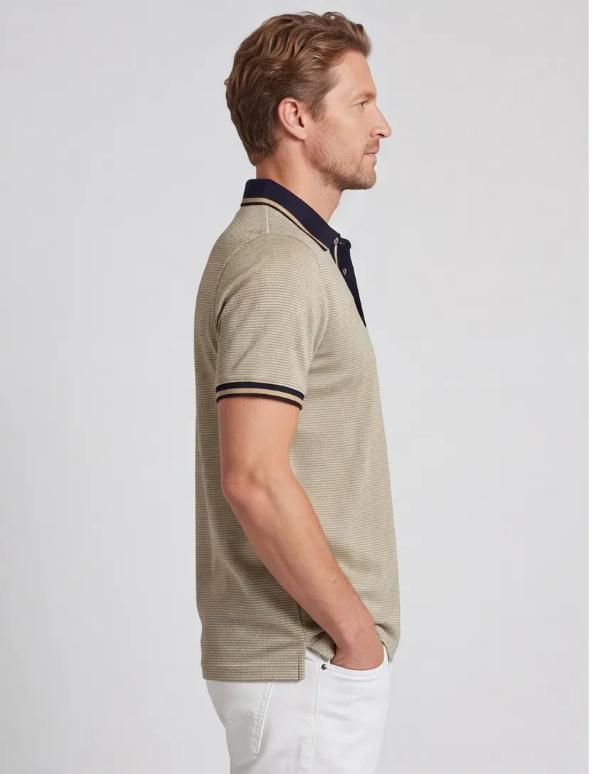 Poloshirt Bugatti beige 100% katoen