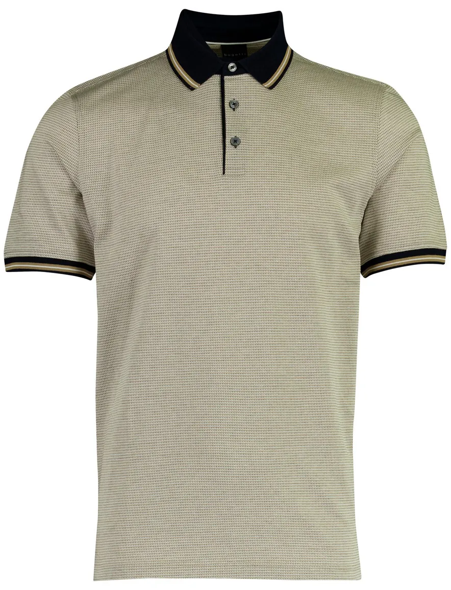 Bugatti polo beige geprint