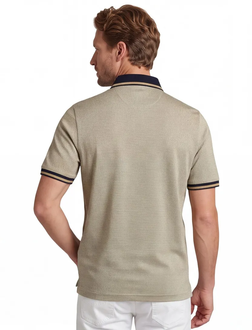 Poloshirt Bugatti beige 100% katoen