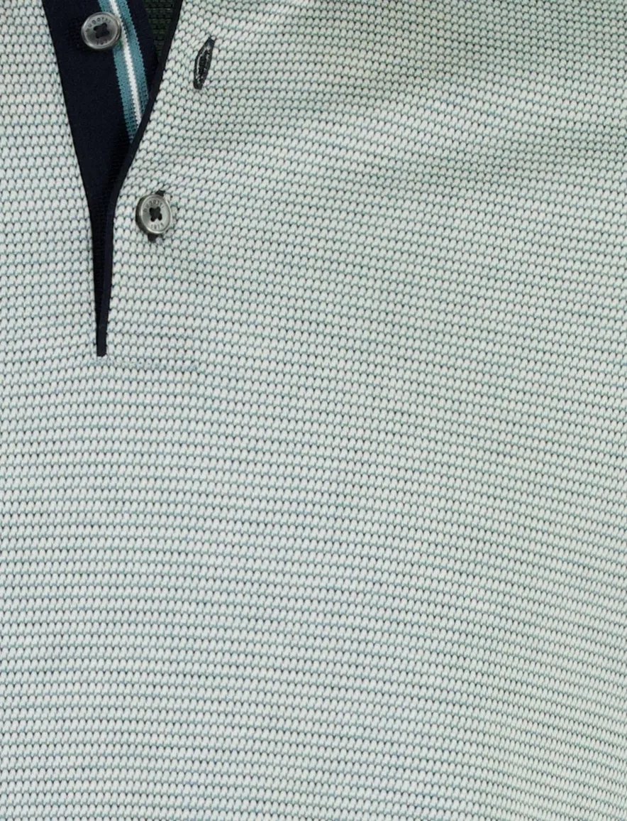 Bugatti poloshirt blauw gestreept donkere kraag