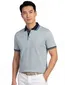 Poloshirt Bugatti blauw streepmotief kraag donker