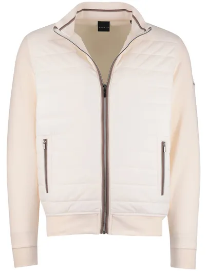 Bugatti Bugatti vest katoen beige wijde fit