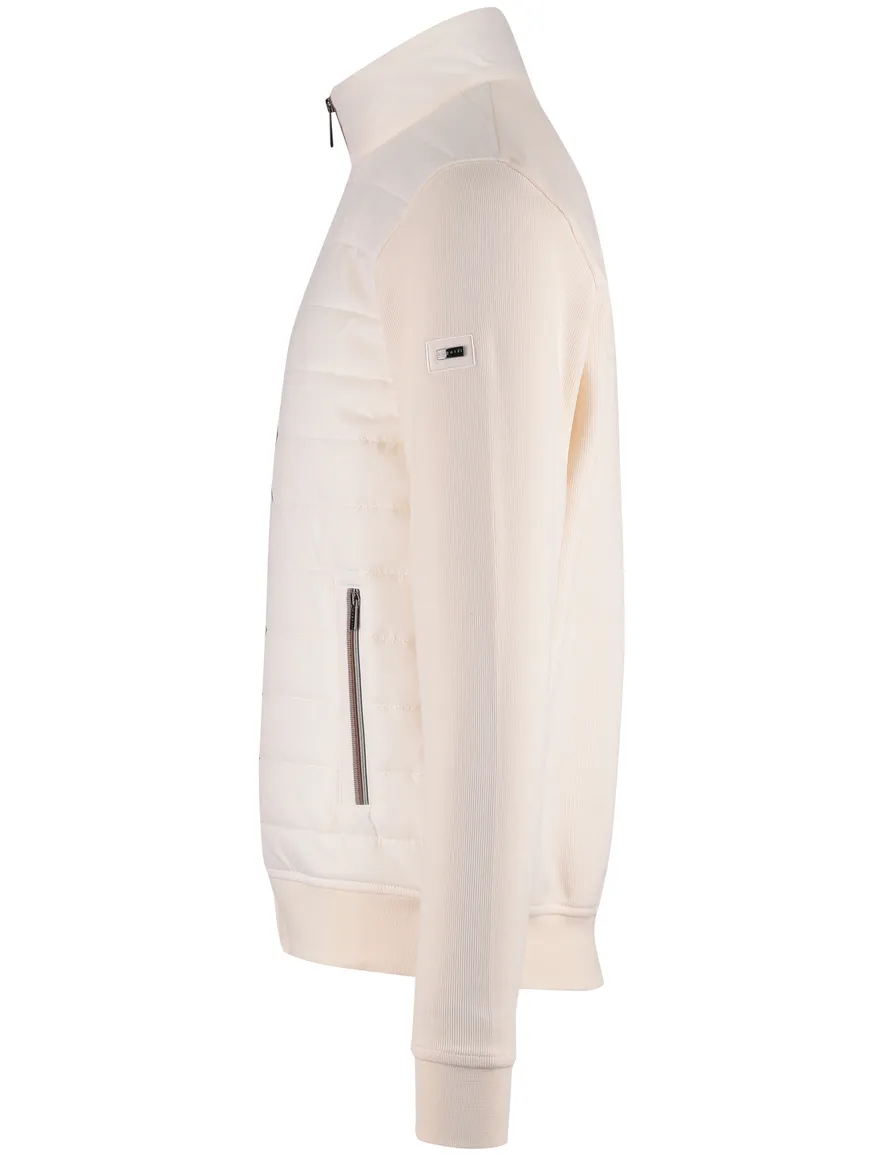Bugatti vest katoen beige wijde fit