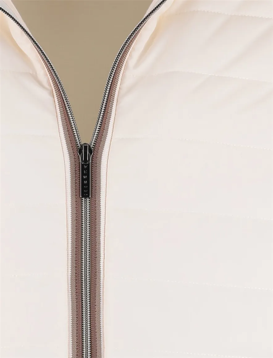 Bugatti vest katoen beige wijde fit
