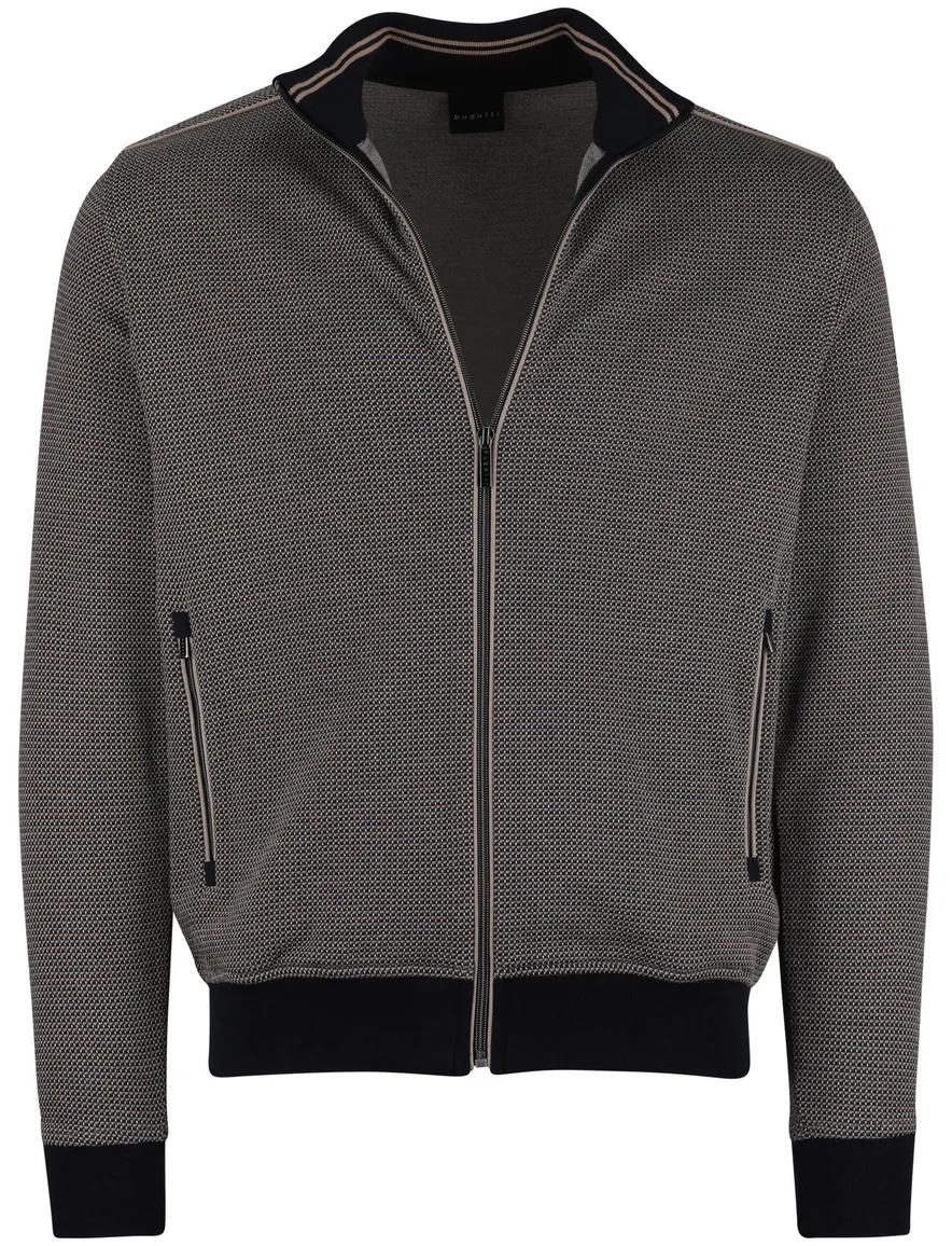 Bugatti vest rits donkerblauw opstaande kraag
