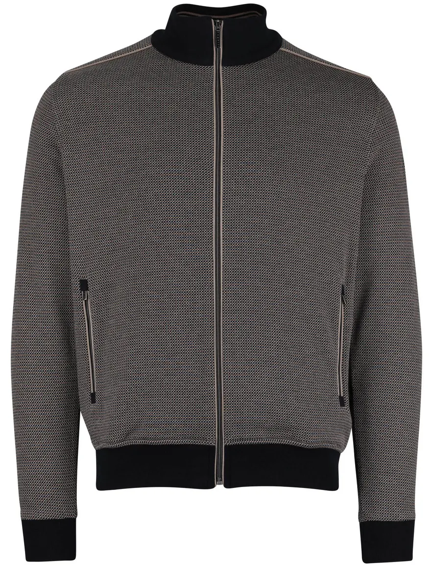 Bugatti vest rits donkerblauw opstaande kraag
