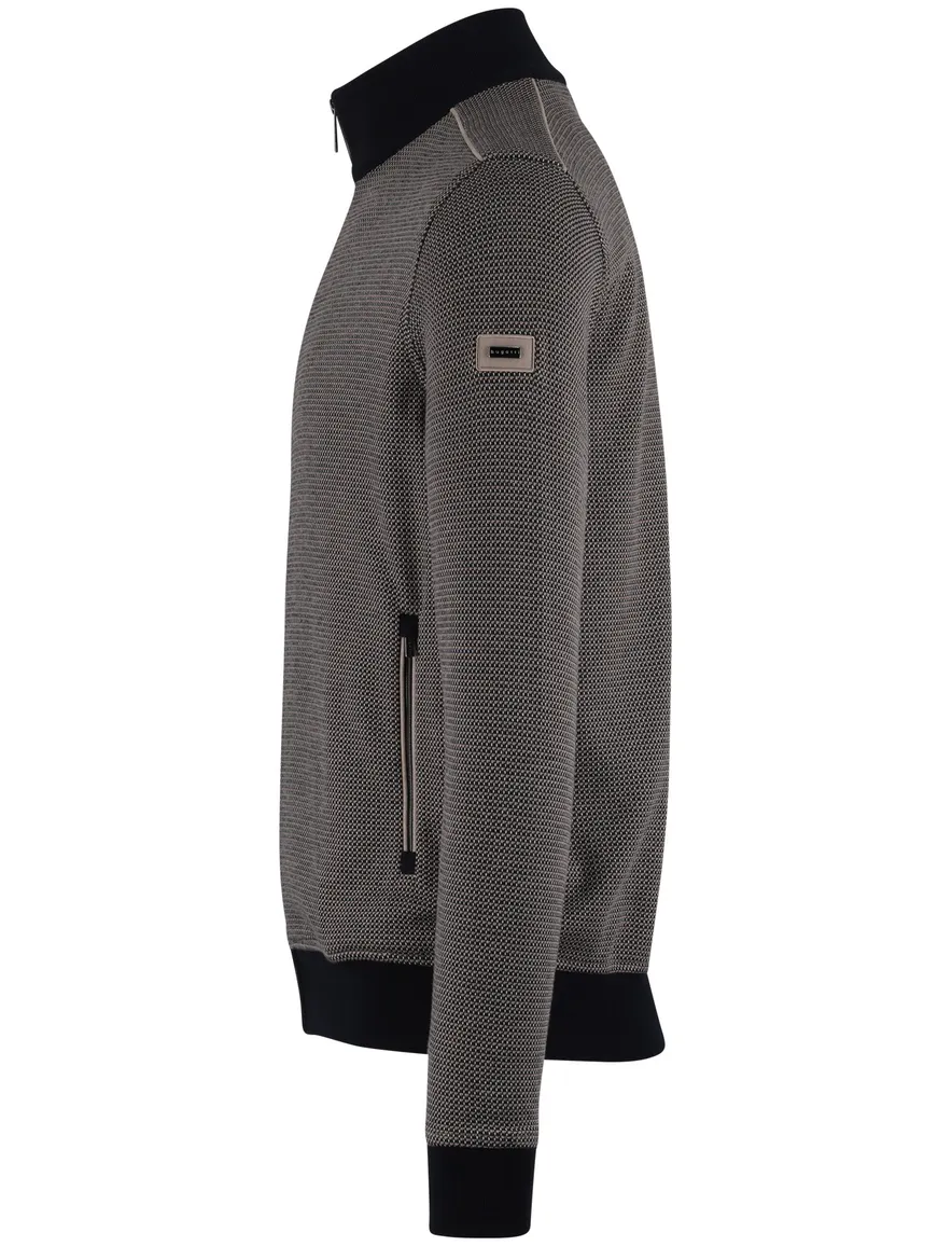 Bugatti vest rits donkerblauw opstaande kraag