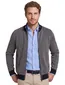 Vest Bugatti donkerblauw print rits wijde fit