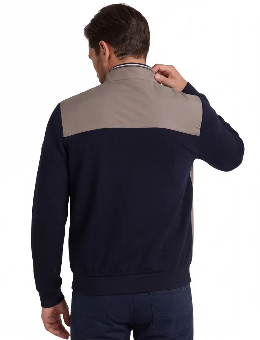 Bugatti outdoor vest beige en navy