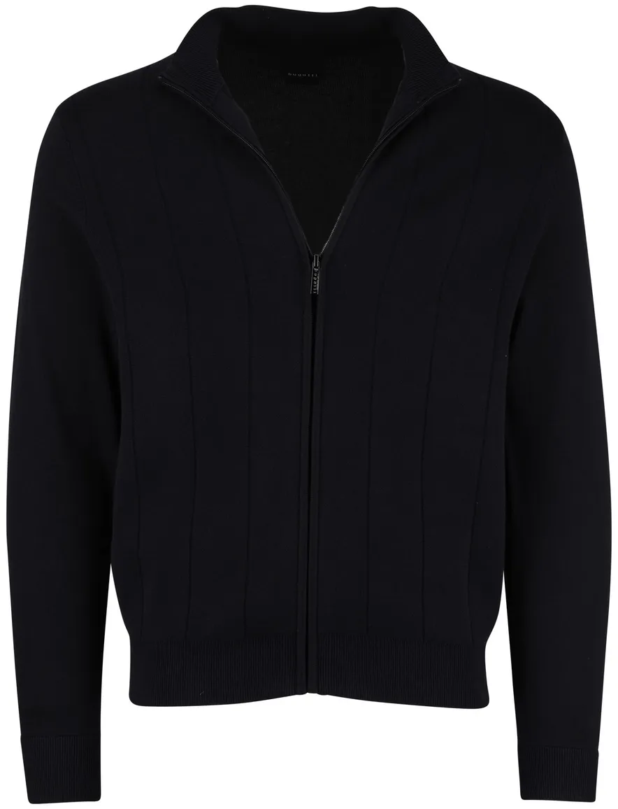 Bugatti vest gestreept donkerblauw
