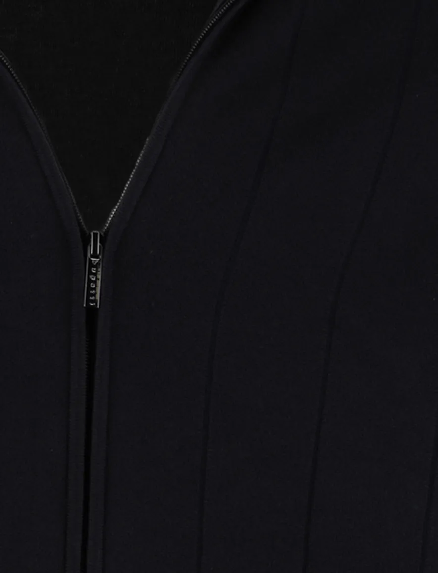 Bugatti vest gestreept donkerblauw