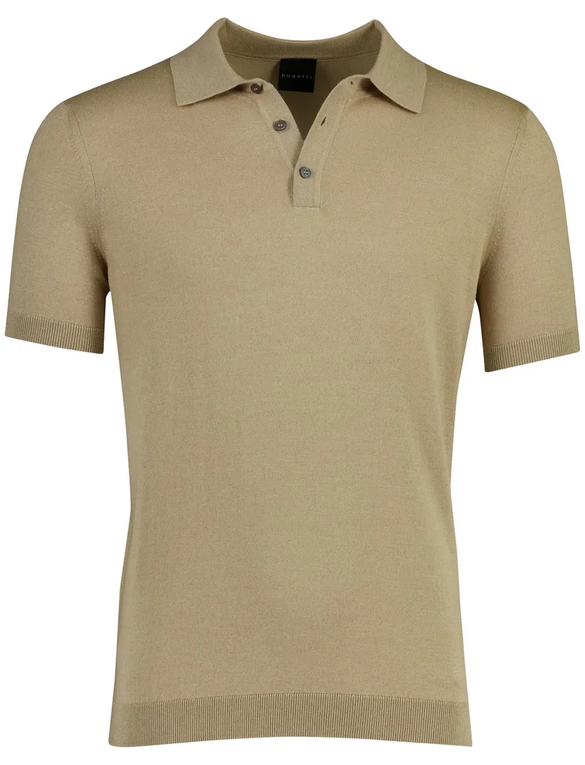 Beige katoenen poloshirt Bugatti