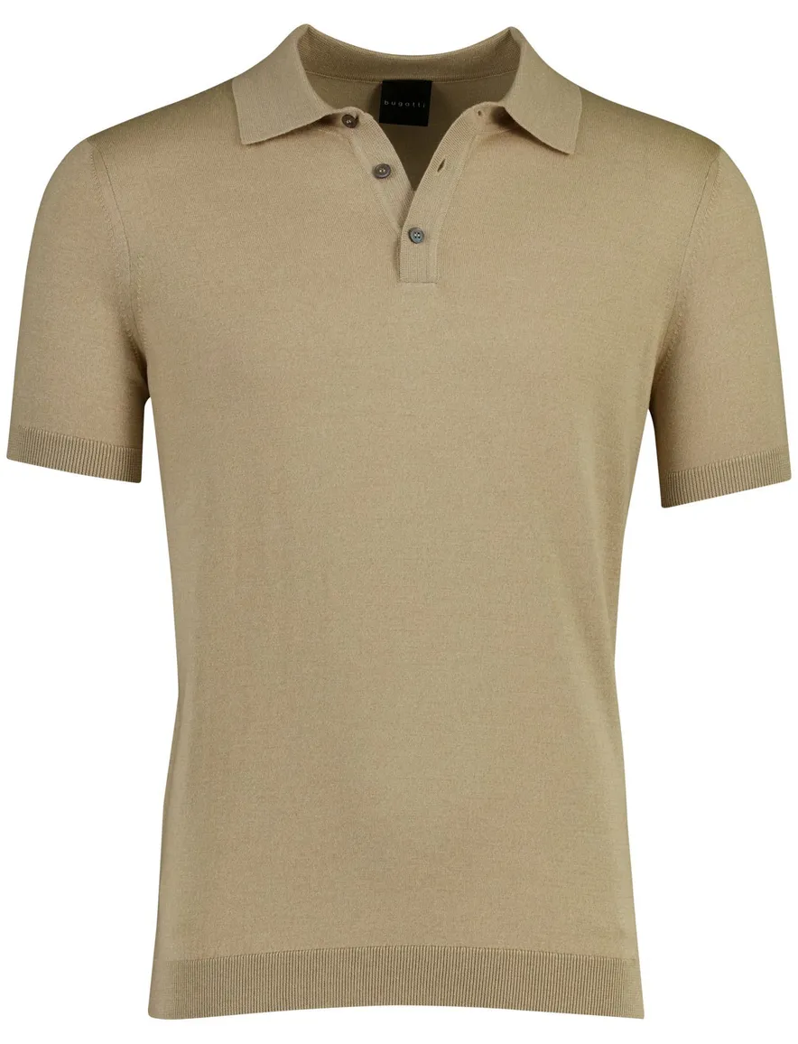 Poloshirt Bugatti beige katoen