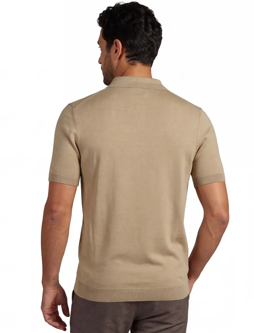 Poloshirt Bugatti beige katoen