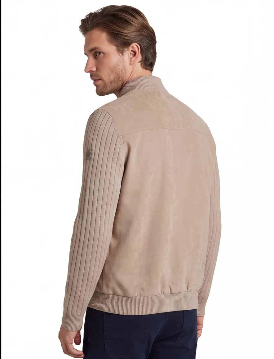 Bugatti vest beige katoen