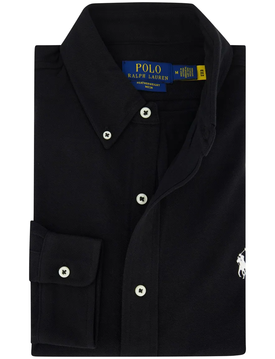 Polo Ralph Lauren overhemd zwart katoen