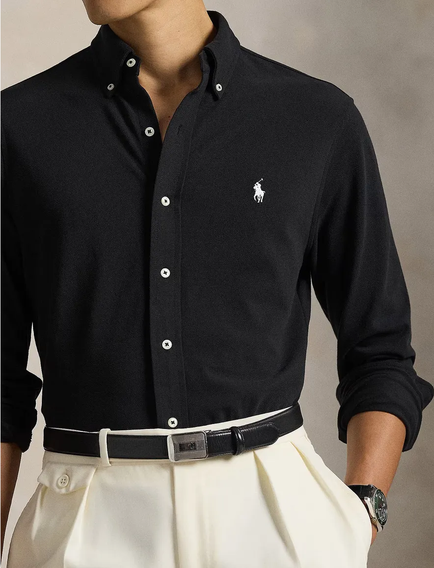 Polo Ralph Lauren overhemd zwart katoen