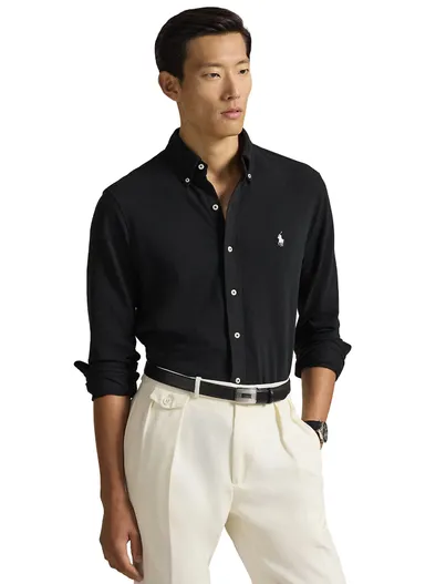 Polo Ralph Lauren zwart overhemd Polo Ralph Lauren enkele manchet