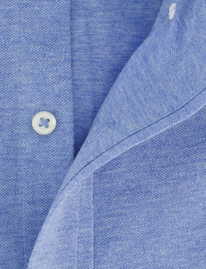 Overhemd Polo ralph lauren normale fit gemeleerd lichtblauw