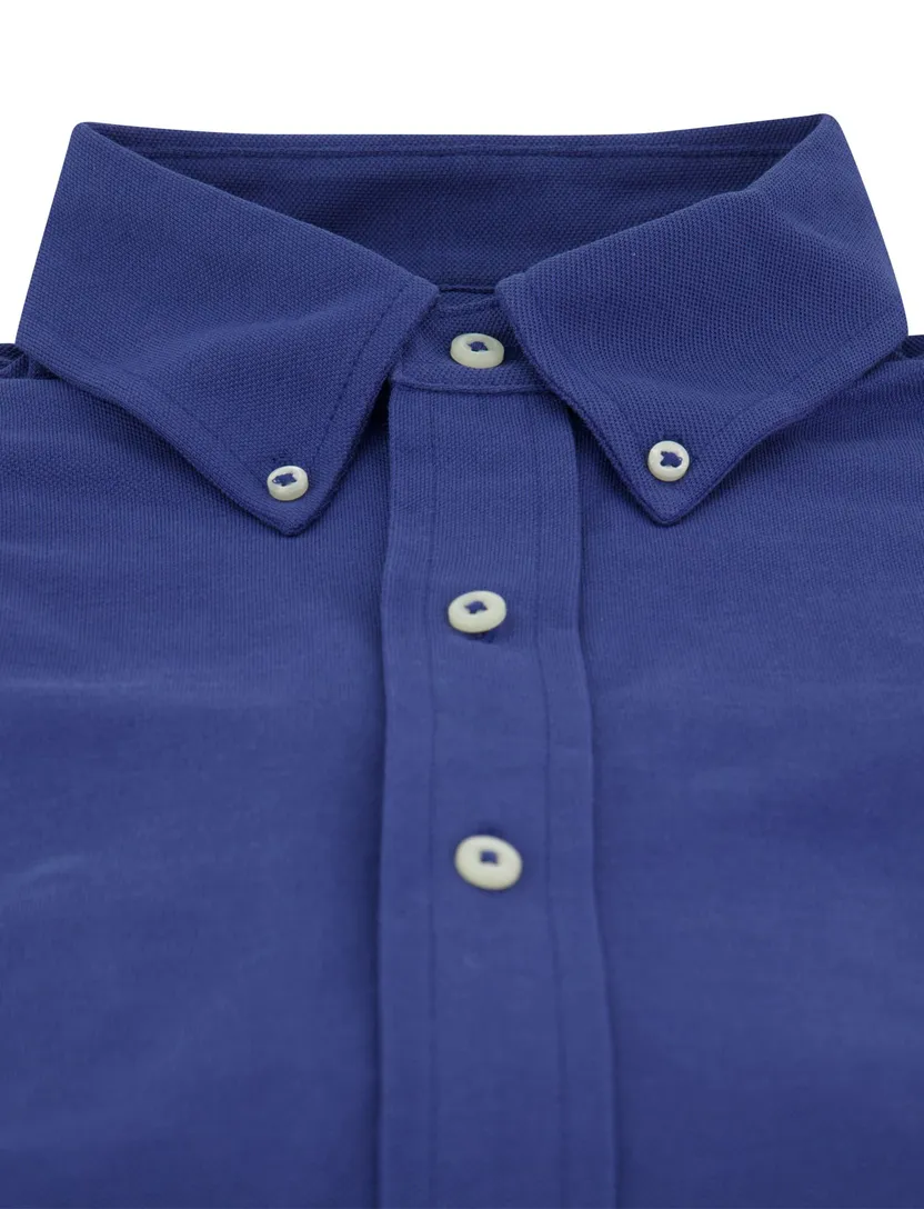 overhemd blauw Polo Ralph Lauren normale fit enkele manchet