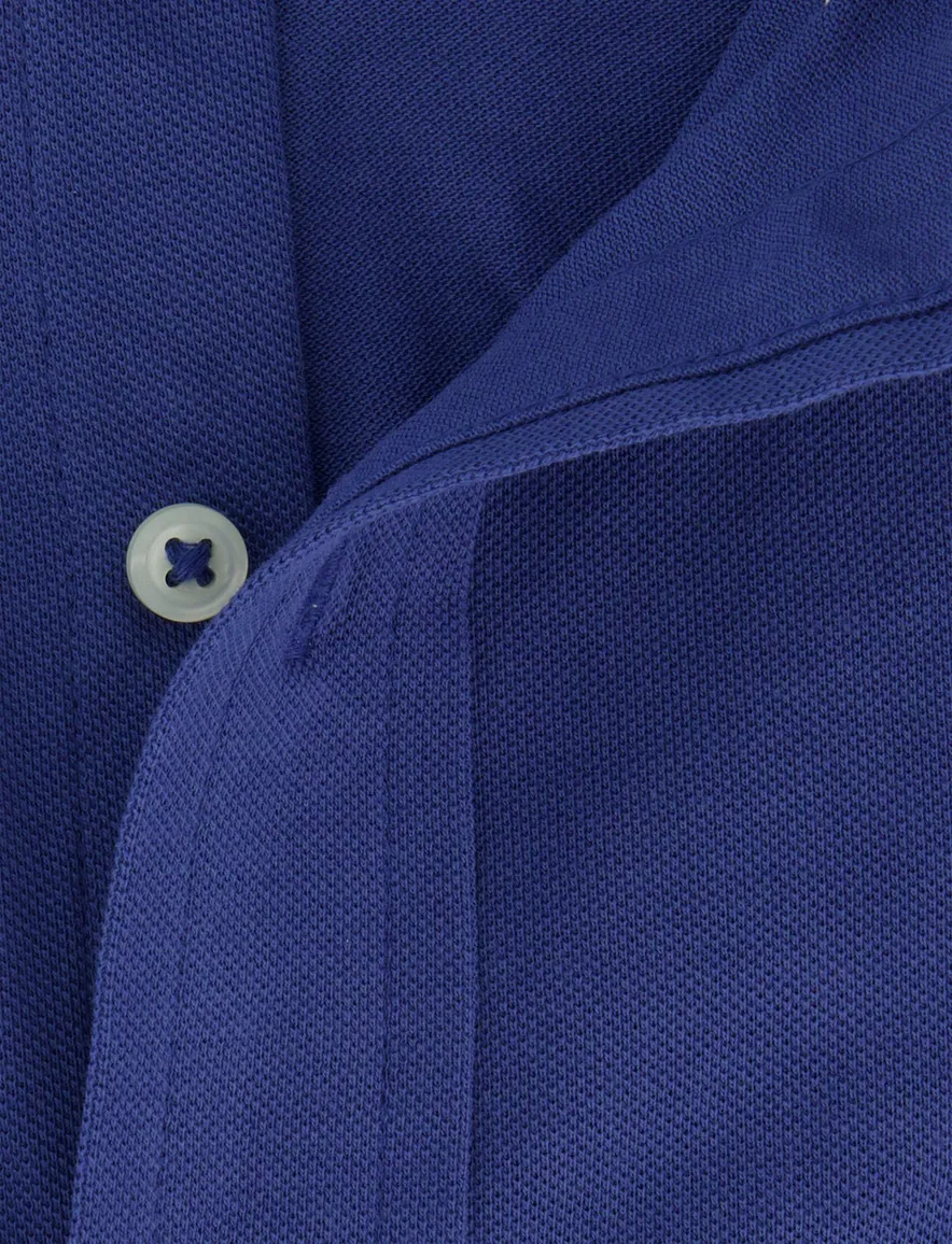 blauw overhemd Polo Ralph Lauren enkele manchet