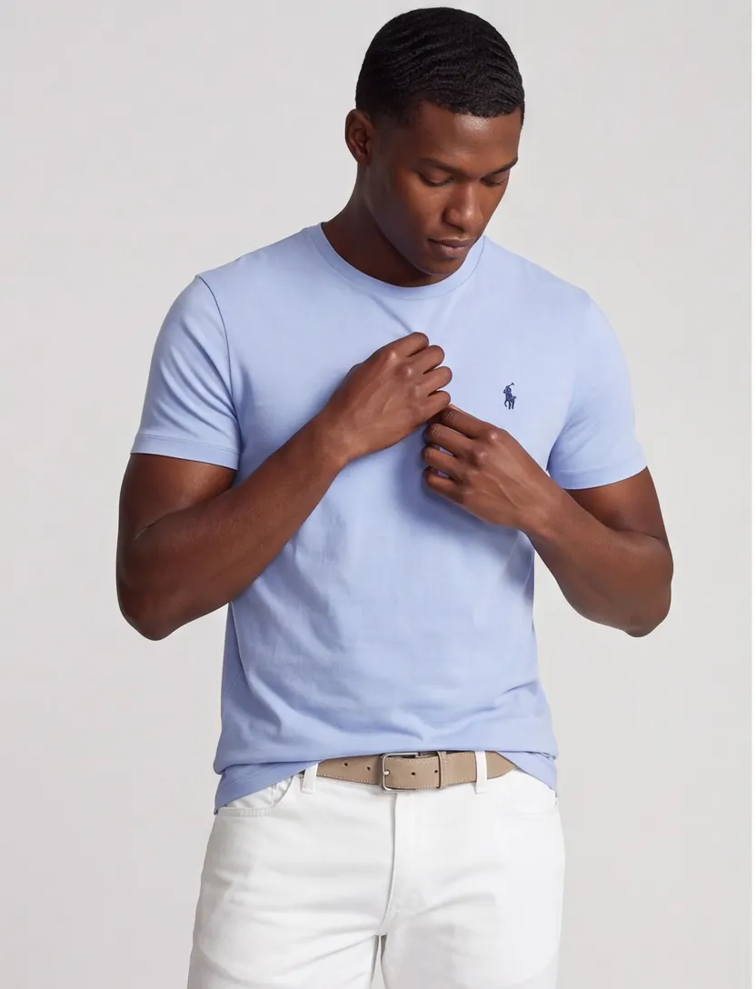 Custom Slim Fit Polo Ralph Lauren t-shirt blauw