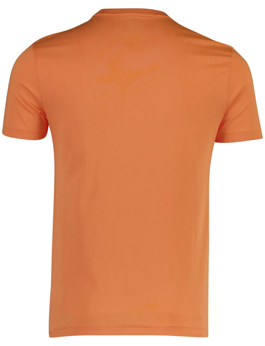 Polo Ralph Lauren T-shirts oranje Custom Slim Fit ronde hals
