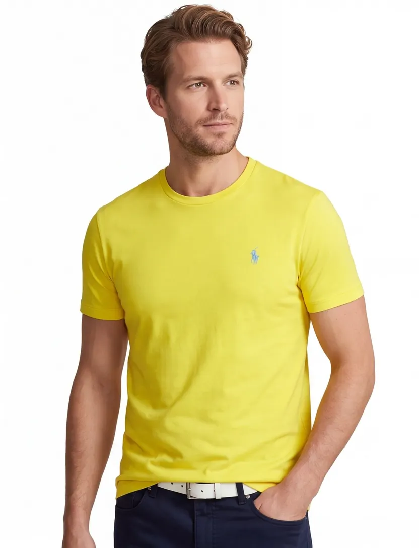 Geel Polo Ralph Lauren Custom Slim Fit t-shirt
