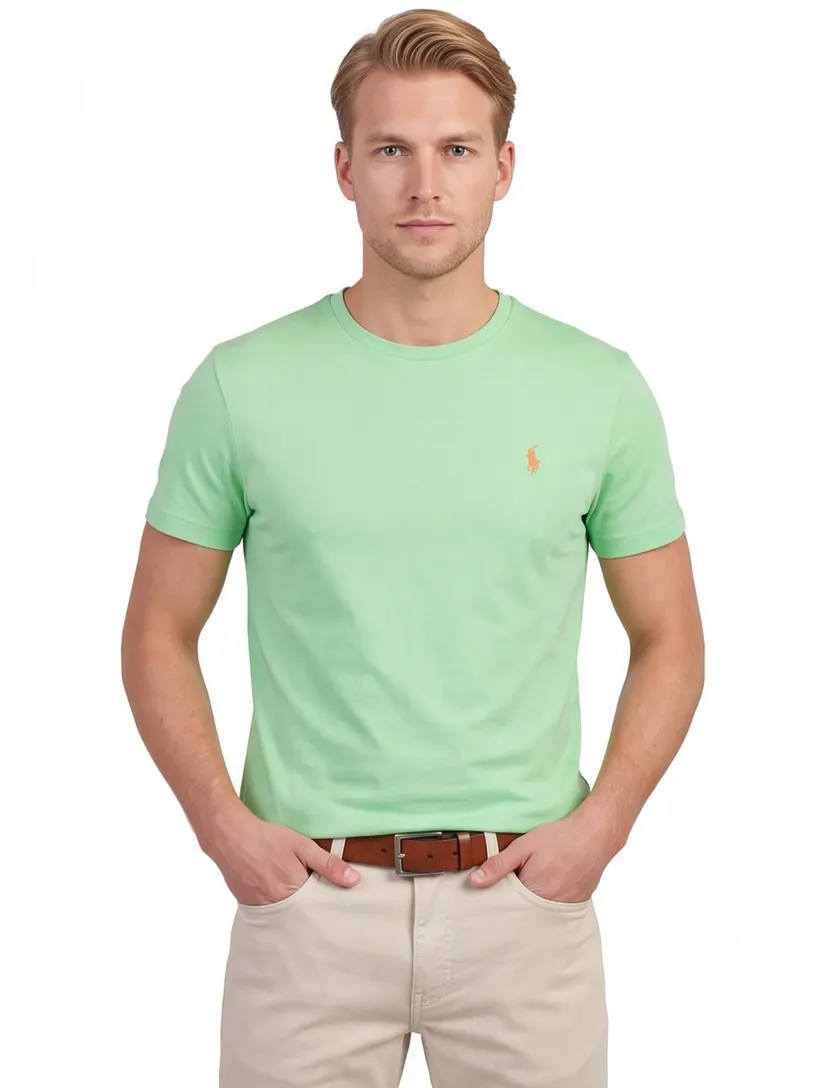 Groen t-shirt Polo Ralph Lauren Custom Slim Fit