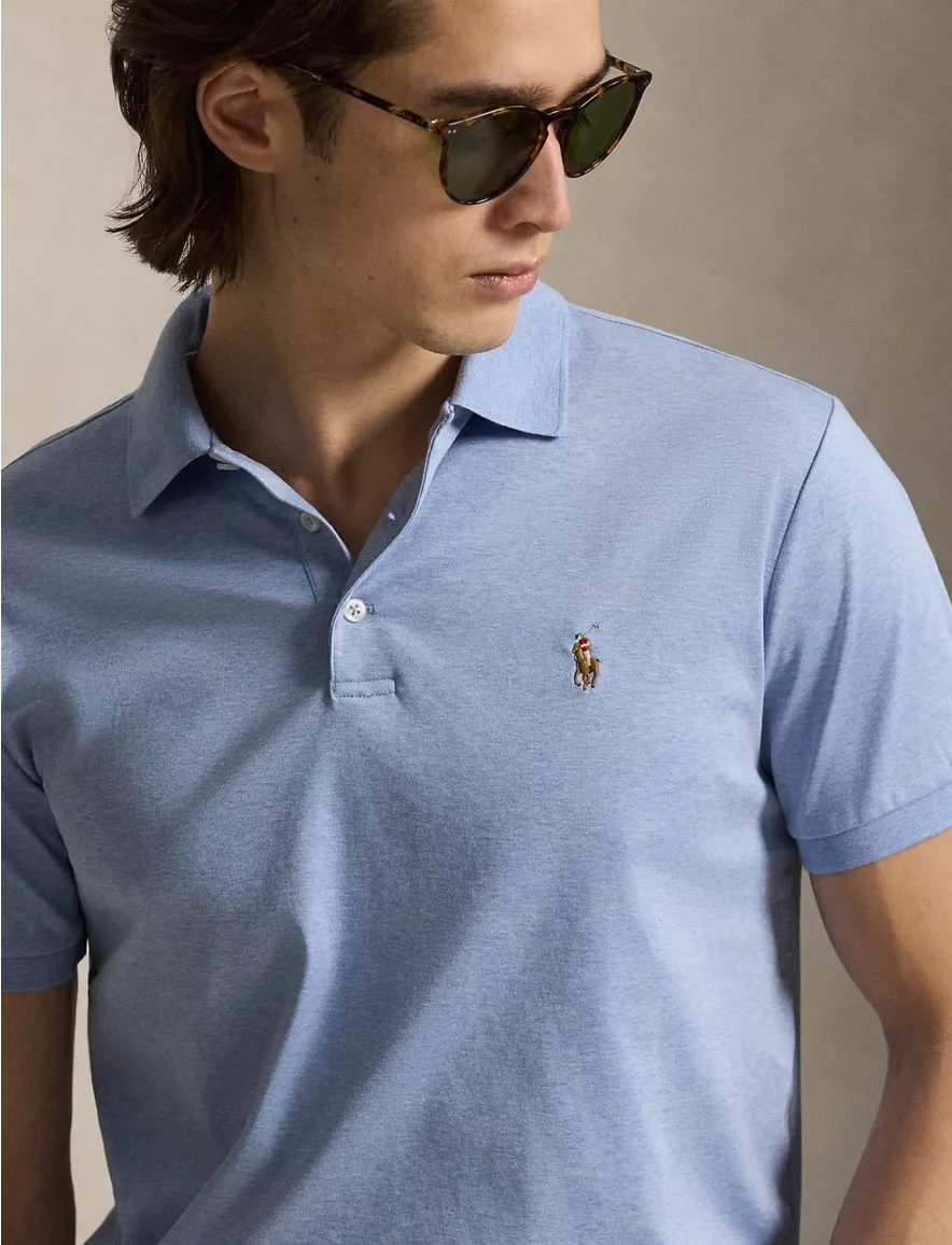 Polo Ralph Lauren polo jersey 3 knoops blauw