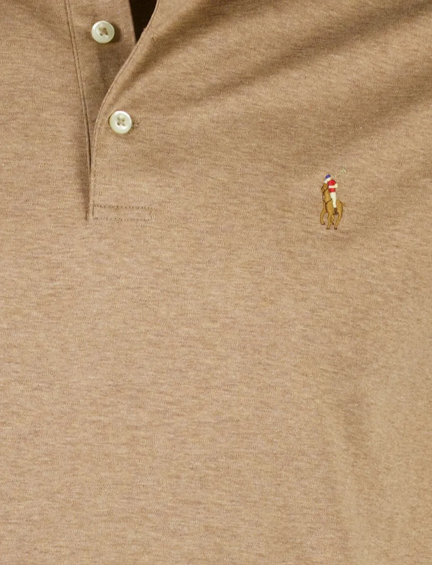 Bruin poloshirt gemeleerd polo ralph lauren normale fit