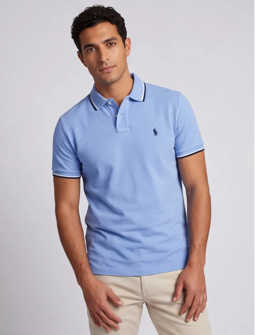 Polo Ralph Lauren poloshirt blauw 2 knoops