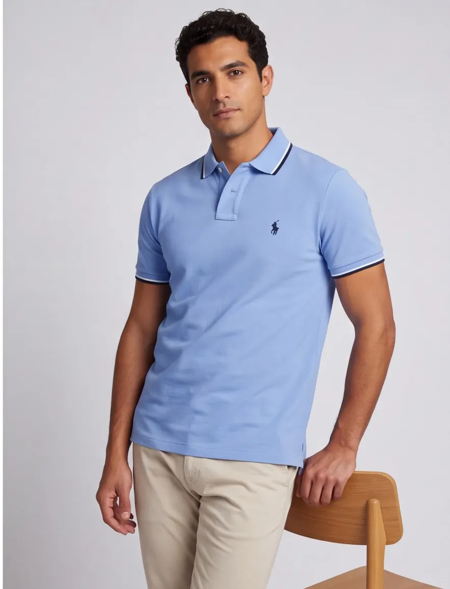 Polo Ralph Lauren poloshirt blauw 2 knoops