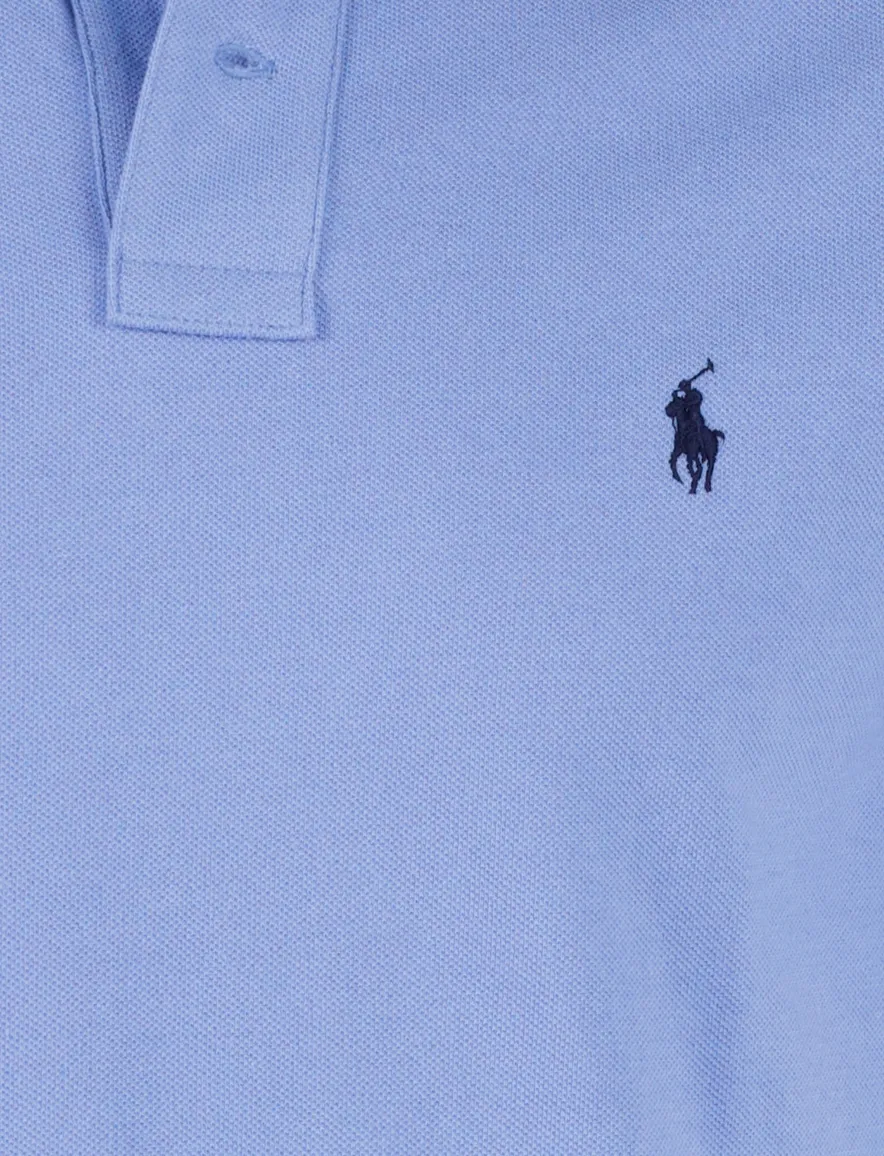 Lichtblauwe polo custom slim fit Polo ralph lauren