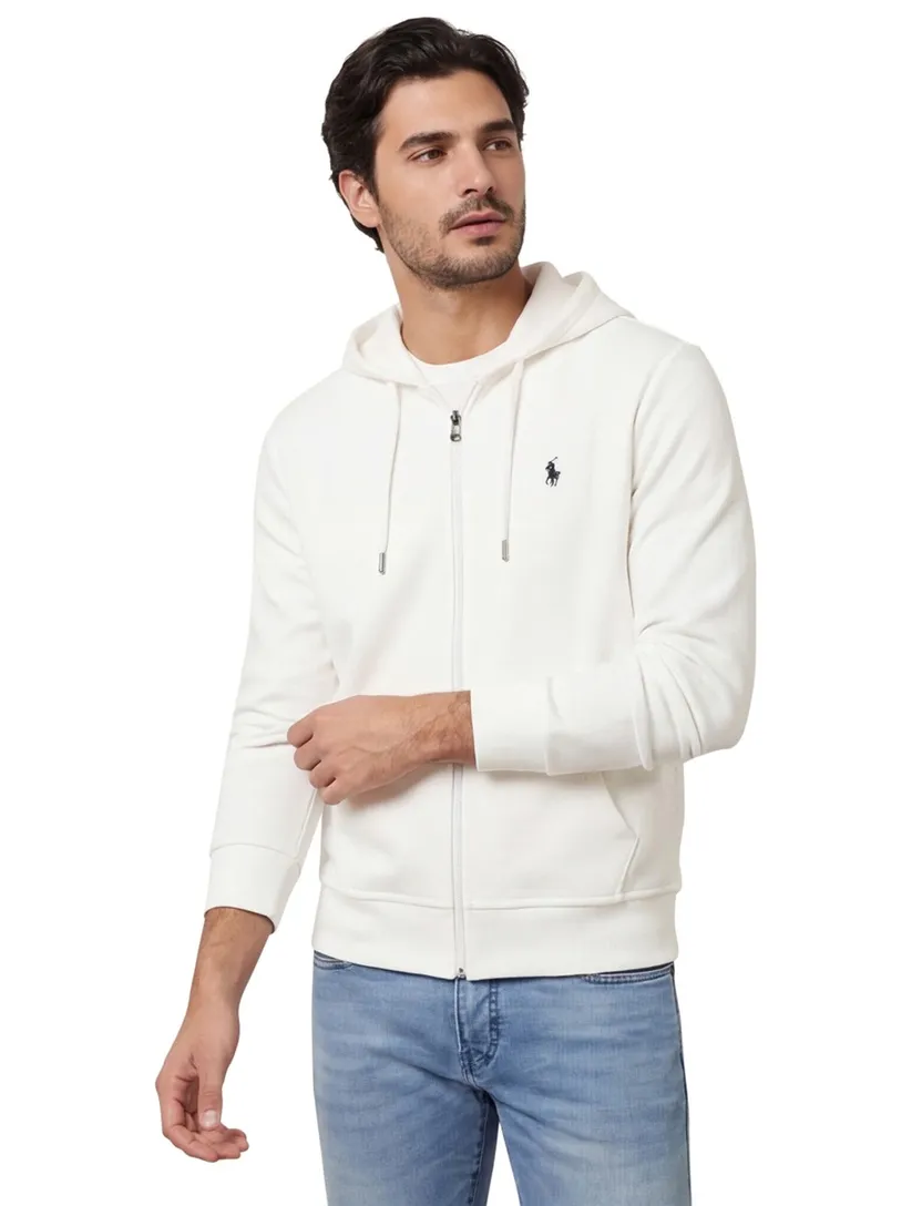 sweatvest Polo Ralph Lauren wit capuchon normale fit