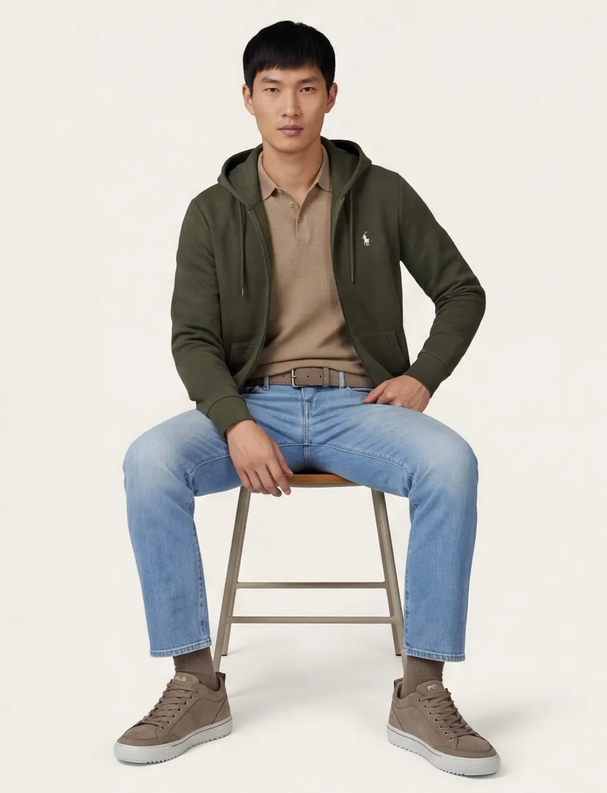 Polo Ralph Lauren sweatvest capuchon groen