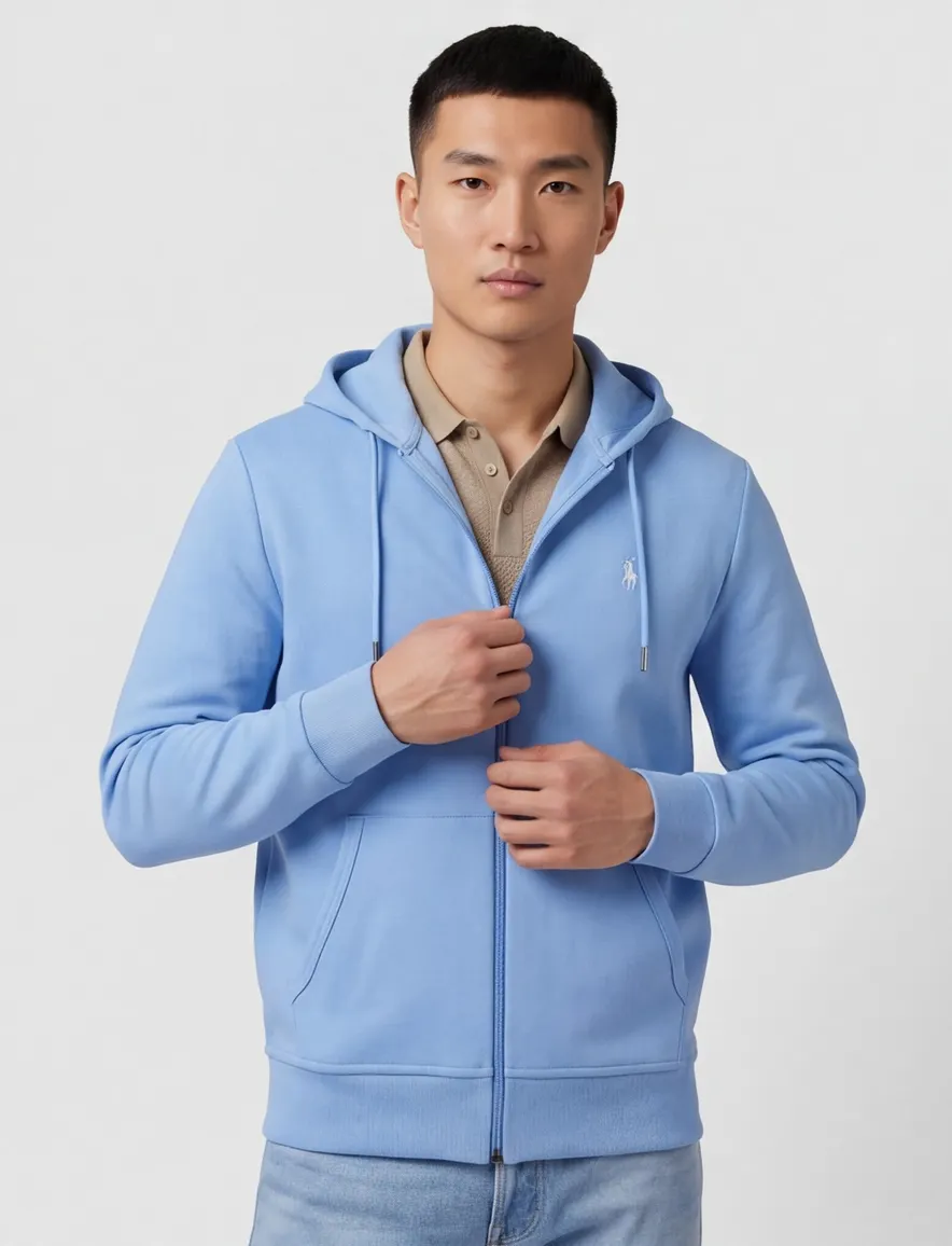 Blauw sweatvest Polo Ralph Lauren normale fit