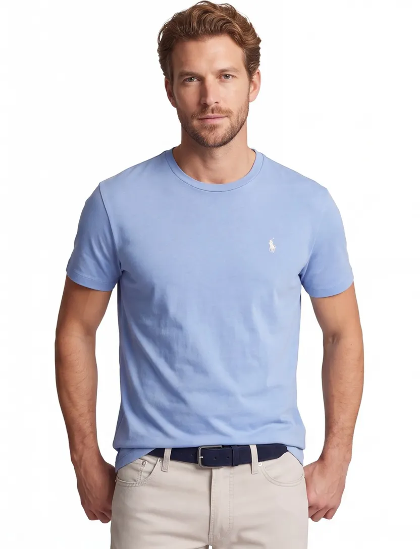 T-shirt Polo Ralph Lauren blauw ronde hals wijde fit korte mouw