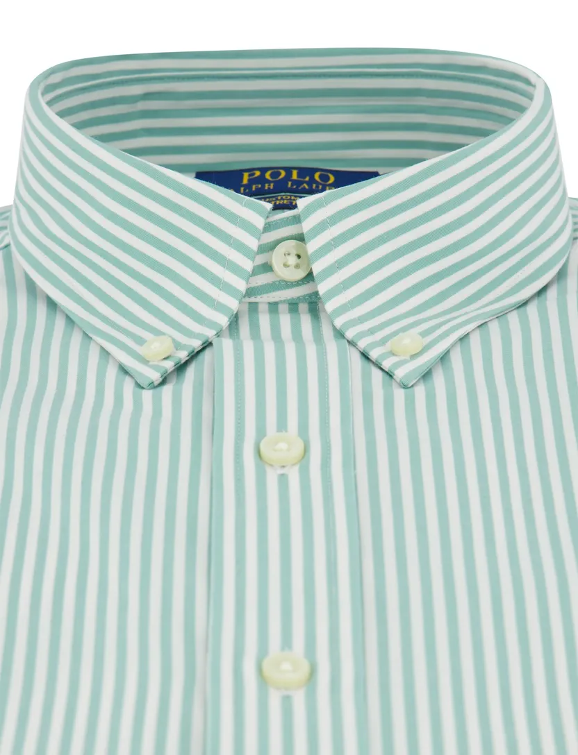 Polo Ralph Lauren overhemd Custom Fit turquoise witte streep