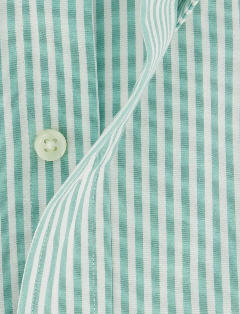 Polo Ralph Lauren overhemd Custom Fit turquoise witte streep