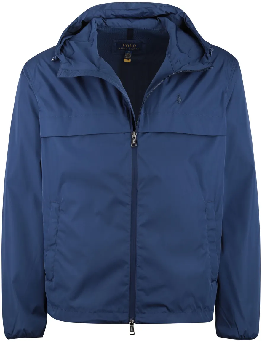 Blauwe zomerjas Polo Ralph Lauren met capuchon