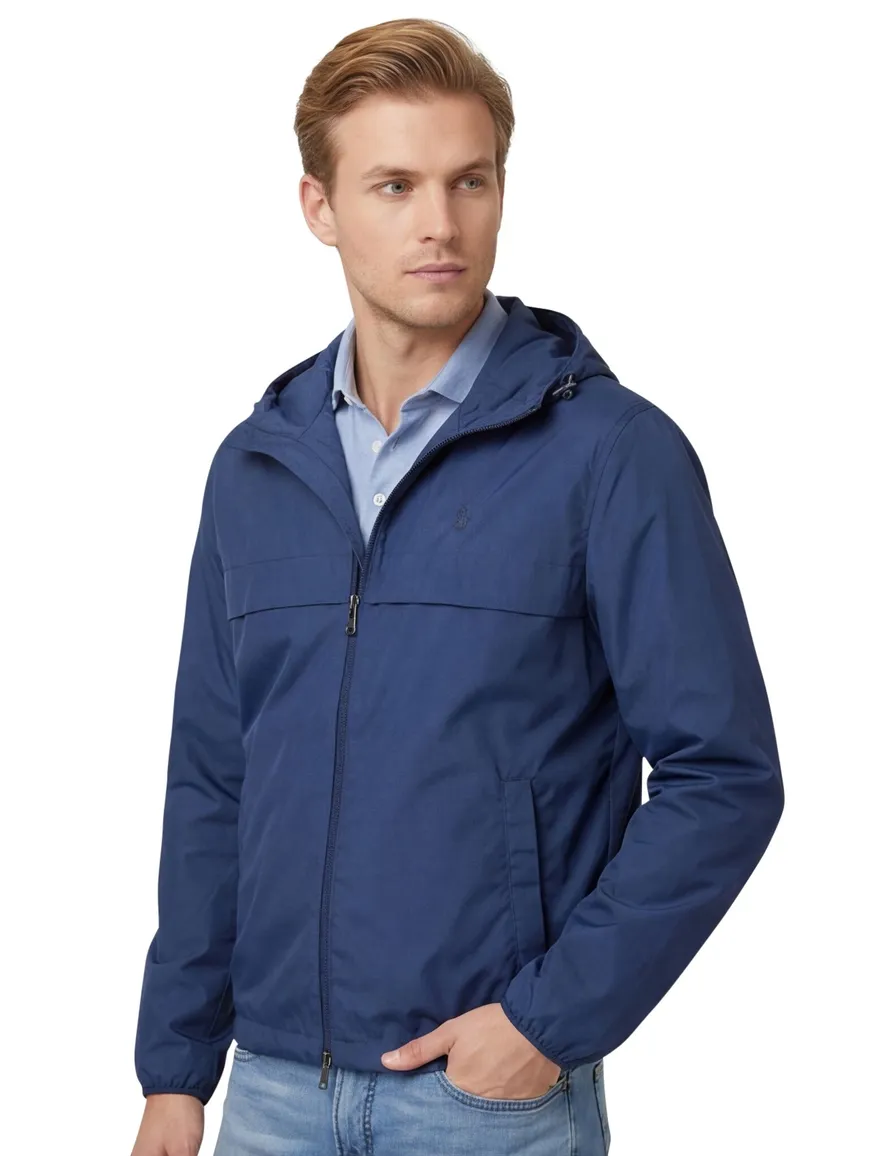 Blauwe zomerjas Polo Ralph Lauren met capuchon