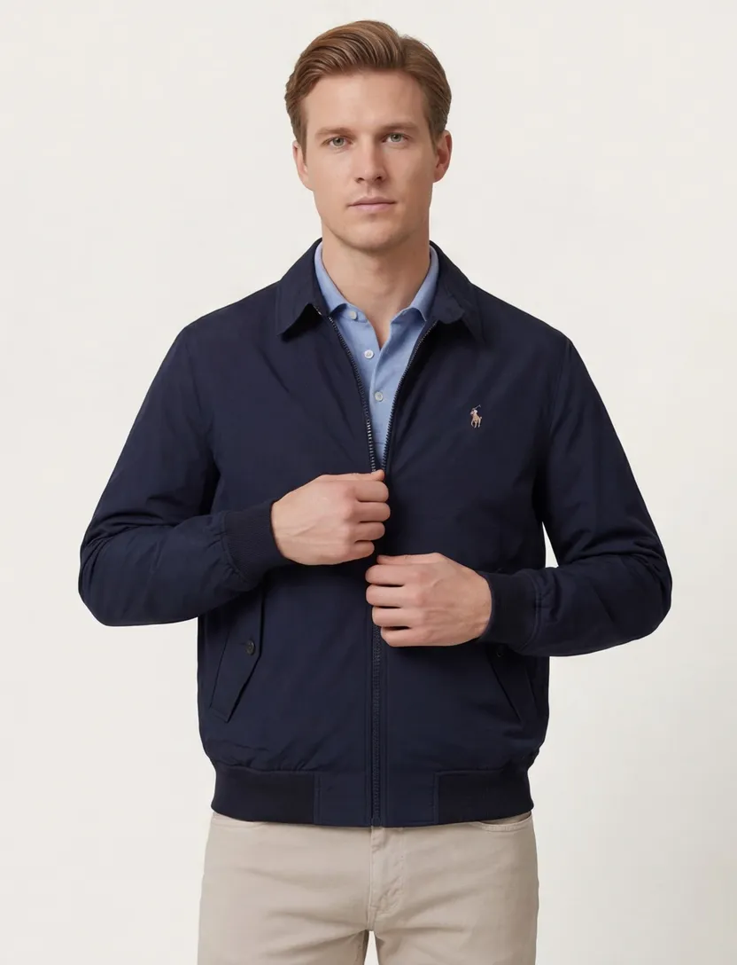 zomerjas Polo Ralph Lauren donkerblauw waterafstotend bomberjack