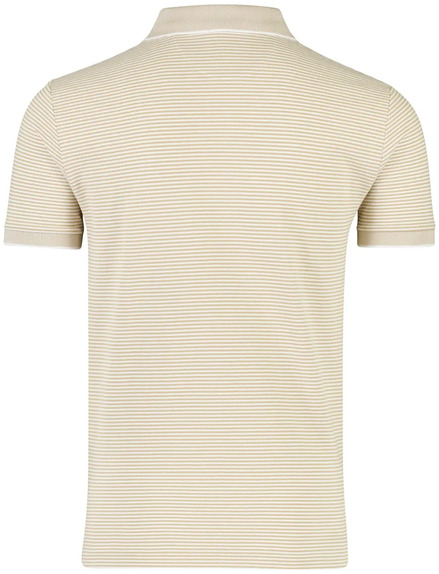 Gestreepte polo beige met 3 knopen Polo ralph lauren