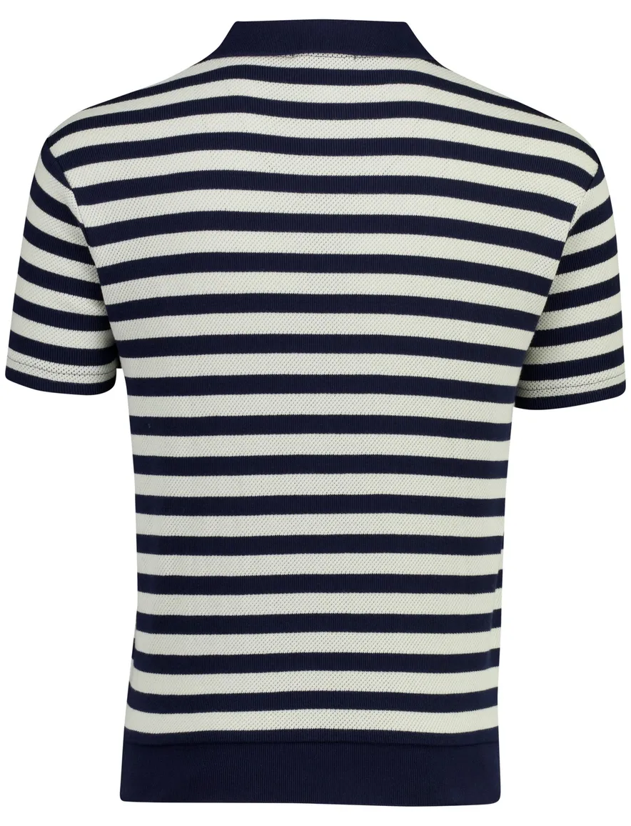 Polo Ralph Lauren poloshirt navy gebreid gestreept